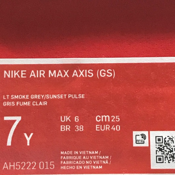NWB Nike Air Max Axis GS Light Smoke Grey Sunset Pulse Sneakers - Picture 8 of 9